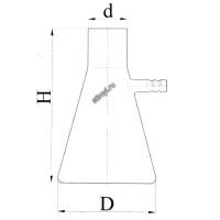 Колба Бунзена с цилиндрической горловиной